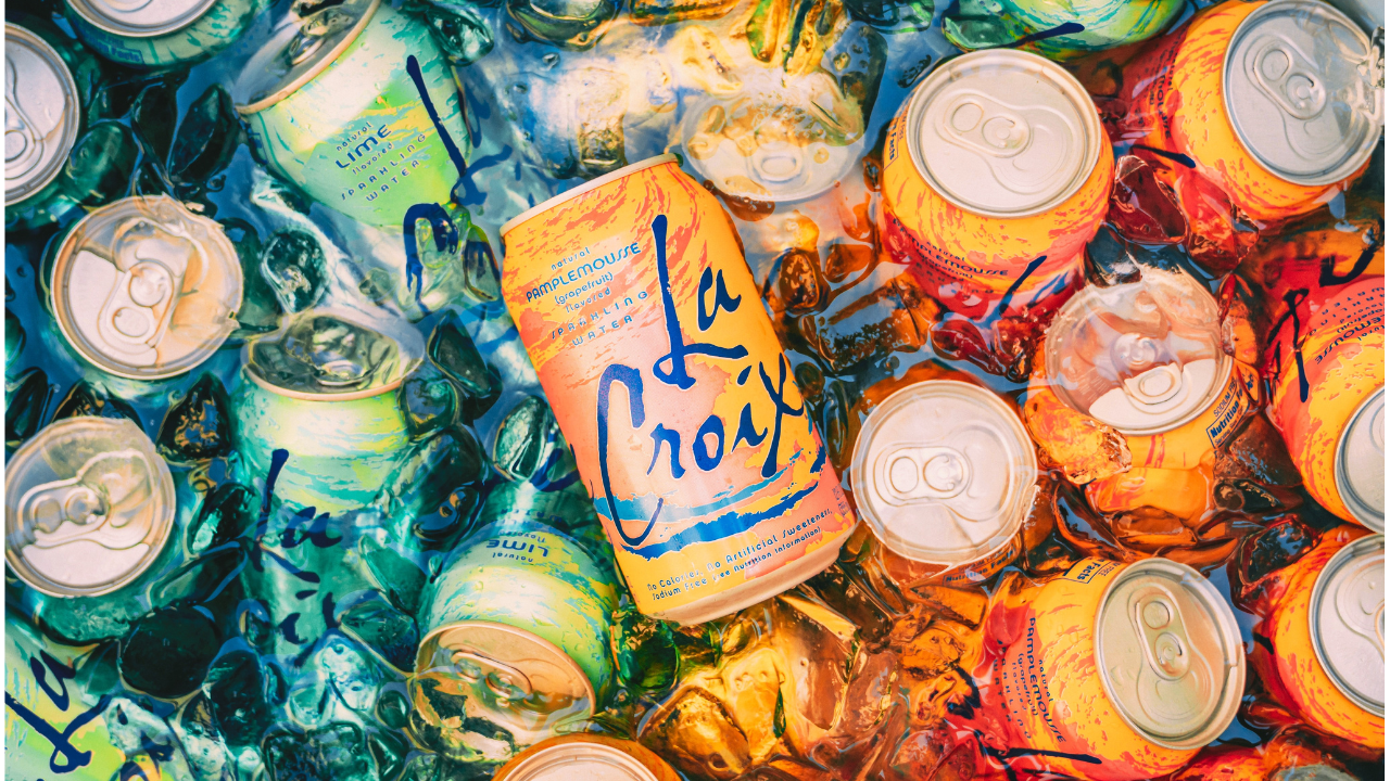 Cans of La Croix sparkling water