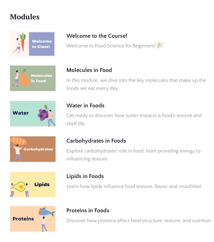 food science course preview